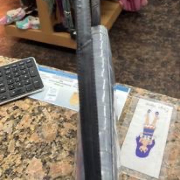 Vintage Genuine Eel Skin Leather Clutch Purse Gray 12x8x4 Removable Strap - Picture 3 of 7